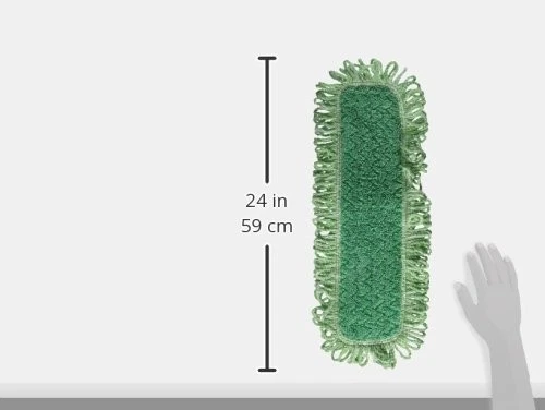 Alfombra rectangular de microfibra verde 16x16 ultra limpia reutilizable lavable 80 polvo Foto 3 de 4