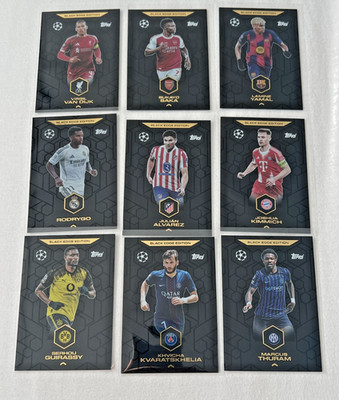 Topps Match Attax Champions League 25/26 Black Edge alle 9 komplett BE1-BE9