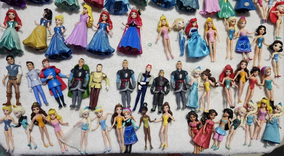 Disney Princess polly Pocket Magic Clip Lot of 81 Prince,Elena LOOK - Image 4 of 4