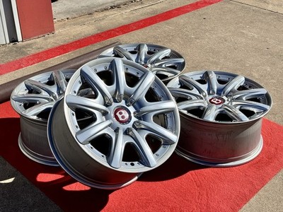 (4) 19'' Bentley Continental GT GTC 9x19 Wheels Rims Set Polished 3W0601025K OEM