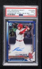 2021 Bowman Draft Chrome Pick Blue Refractor Ryan Holgate PSA 9 MINT Auto 1o5e