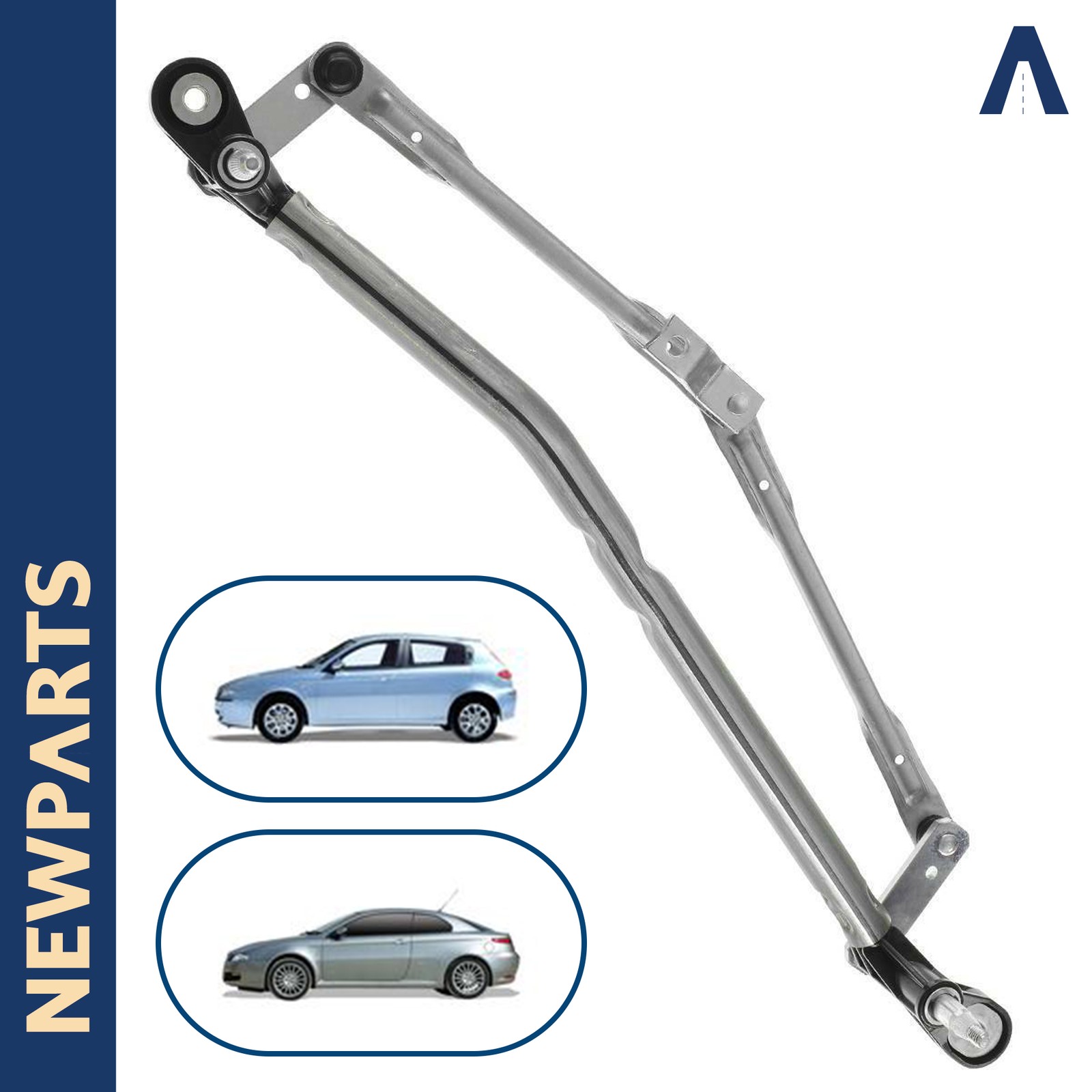 Mécanisme d'essuie-glace Alfa Romeo 147 tringlerie avant sans moteur pour modèles 3 et 5 portes