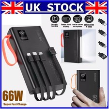 90000mAh Portable Power Bank Fast Charger LCD 4USB Battery Pack For Mobile Phone