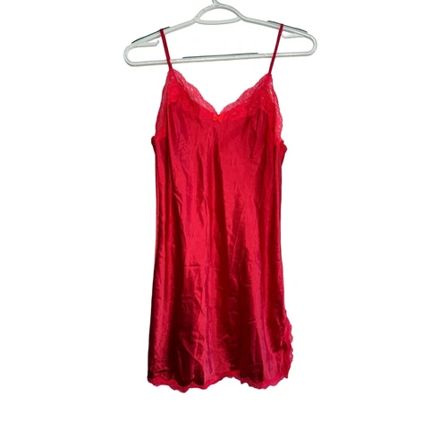 UNDERCOVER Victorias Secret abito slip pizzo rosso donna piccolo civetta romantico etereo