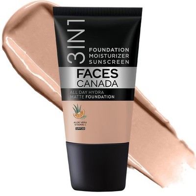 Faces Canada Foundation All Day Hydra Matte Warm Natural 021 18 ml