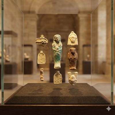 Pharaonic Stone Antiquities Handcrafted Deity Decor Ancient BC Style Artifact