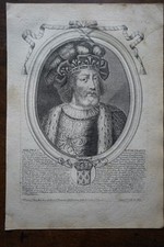 PHILIPPE I (1052-1108). PORTRAIT ENGRAVING 1714 KING OF FRANCE. LARMESSIN