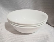 3 Corelle Classic Winter Frost White 6 1/4" Soup Cereal Bowls Set of 3 EC