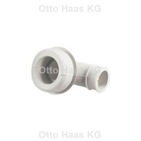 Haas Gummi-Winkel-SpüLrohrverbinder 26, 5 X 60 X 70 Mm, Weiß