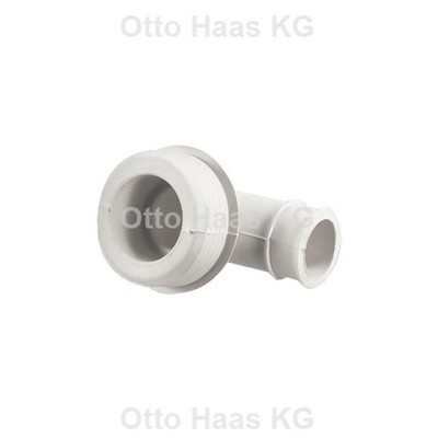 Haas Gummi-Winkel-Spülrohrverbinder 26, 5 x 60 x 70 mm, weiß