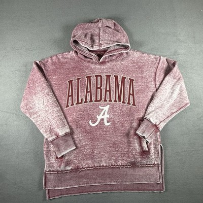 Pressbox Alabama Hoodie Pullover Womens Medium Red Heathered Pockets