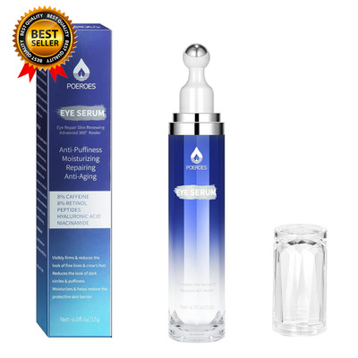 Eye Serum with 8% Caffeine 8% Retinol Hyaluronic Acid Niacinamide Peptides Puffy