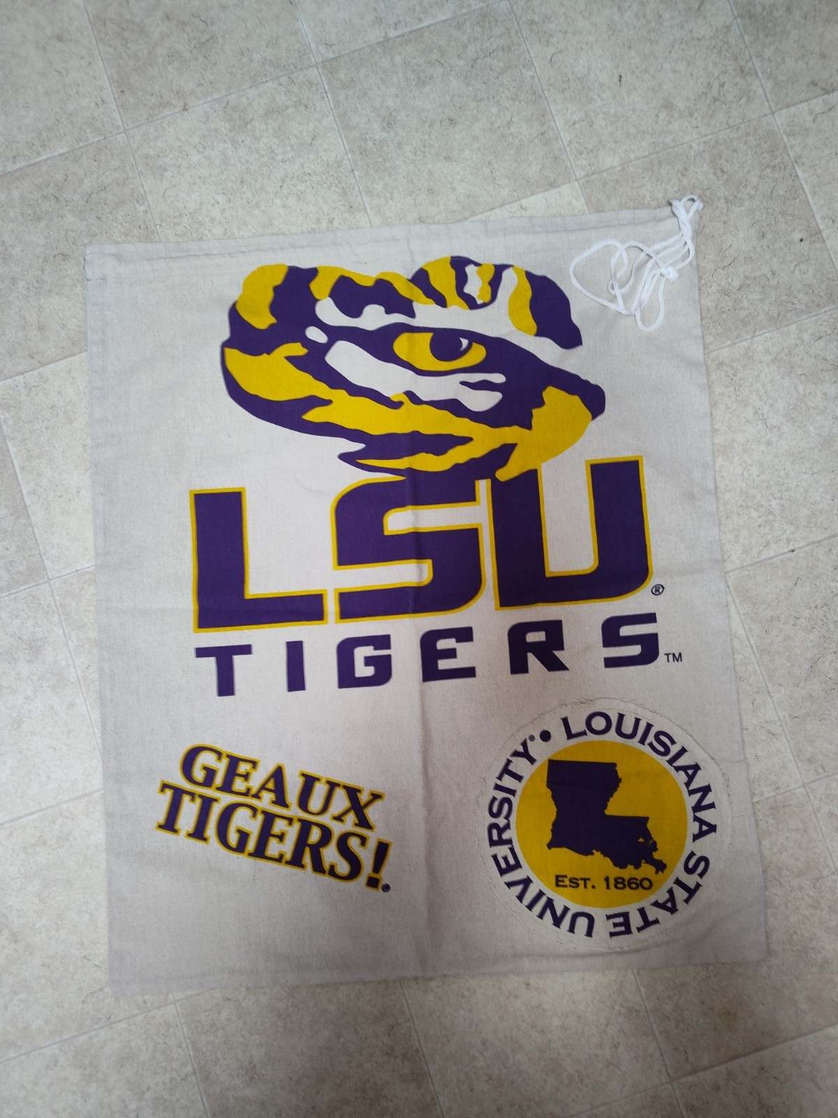Louisiana State University Tigers Clothing Knapsack Drawstring New Without Tags