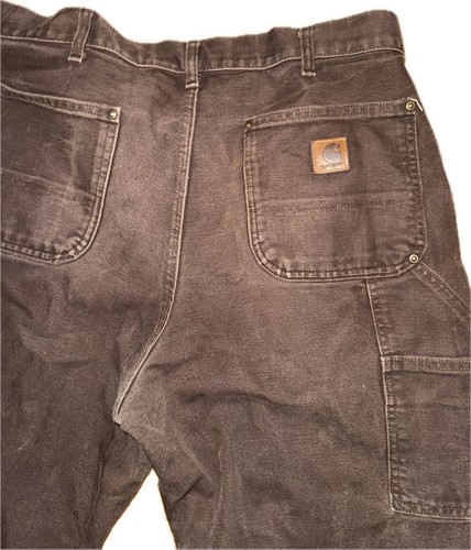 Carhartt Brown Men's Work Pants Size 34x34 Durable Utility Trousers Classic Fit