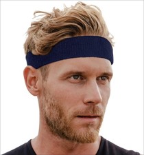 Sweatband Set Headband and Wristbands Cotton Sports Workout Gym Athletic