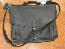 COACH 5319 MESSENGER BAG LAPTOP BRIEFCASE BLACK LEATHER CROSSBODY 1990S EUC