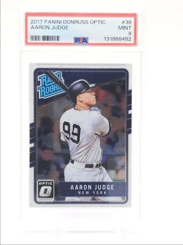 AARON JUDGE 2017 DONRUSS OPTIC RATED ROOKIE NEW YORK #38 RC PSA 9 Q0849