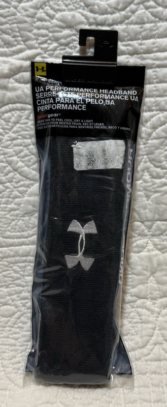 Under Armour Unisex UA Performance Headband White/Black NEW