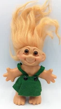 Troll Doll 6" Thomas Dam Denmark Long Blonde Hair Felt Original Clothing
