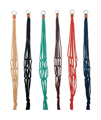Primitive Planters 2176 Assorted Color Macrame Decorative Plant Hanger 36 in.