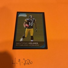 Santonio Holmes Rookie Card RC - 2006 Topps Bowman Chrome #227 - Steelers Cards. rookie card picture