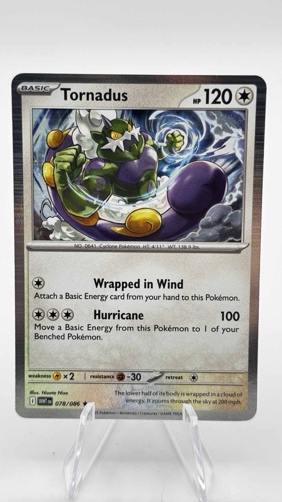 Tornadus 078/086 Sv: White Flare Holo