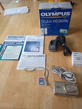 Olympus Stylus 410 Digital 4.0MP 3x Compact Camera Silver w/ Box Tested/Working
