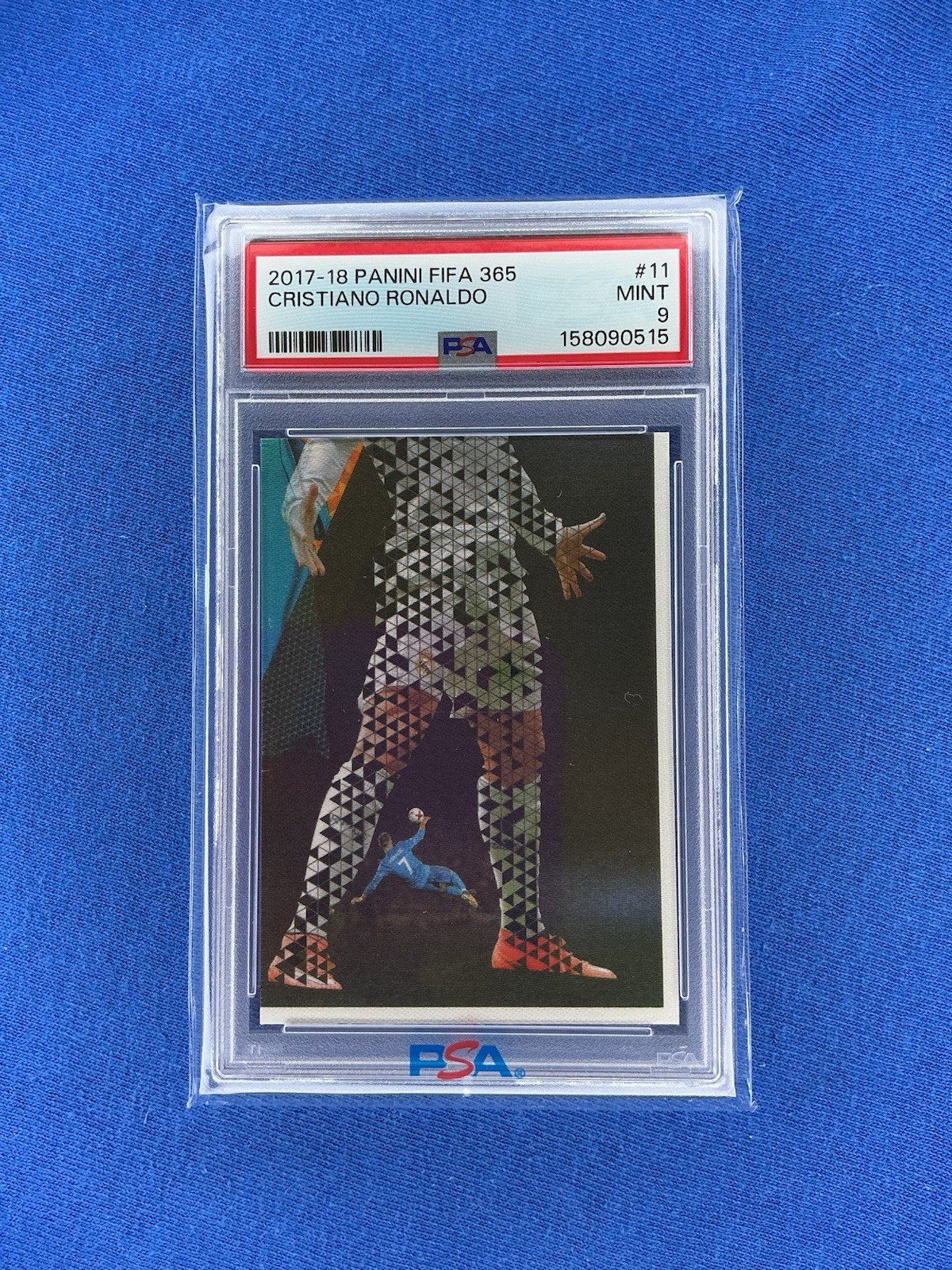 2017-18 Panini FIFA 365 Cristiano Ronaldo #11 PSA 9** POP 1** view 1
