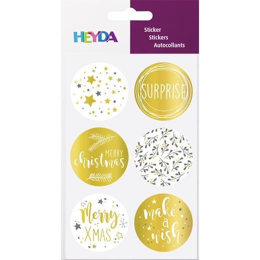 Heyda Ø 40mm Stickers 24pcs - Merry Xmas