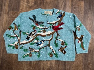 Pull à Paillettes Fleuri DESIGN OPTIONS Philip Jane Gordon, Taille S, Occasion Très Bon état