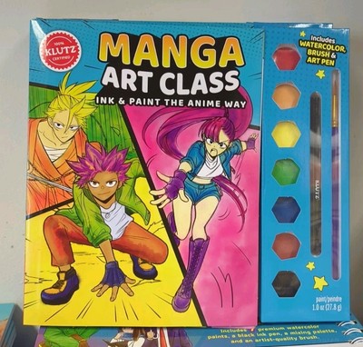Manga Art Class - Klutz Book Paints Pen & Brush NEW age 7-10