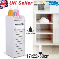 Storage Cabinet Floor Standing Organizer with Shelf & Drawer, Storage Unit White