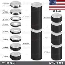 Roll Vinyl Pinstriping Pin Stripe Line Adhesive Tape Decal Sticker SATIN BLACK
