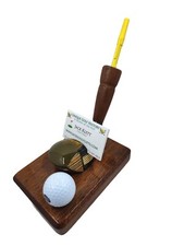 VTG JACK NICKLAUS GOLF CLUB Business Card Pen Holder desk Office Golden Bear Bal