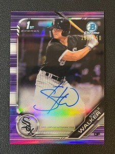 Steele Walker 2019 Bowman Prospect 1st Chrome Auto Purple Refractor /250