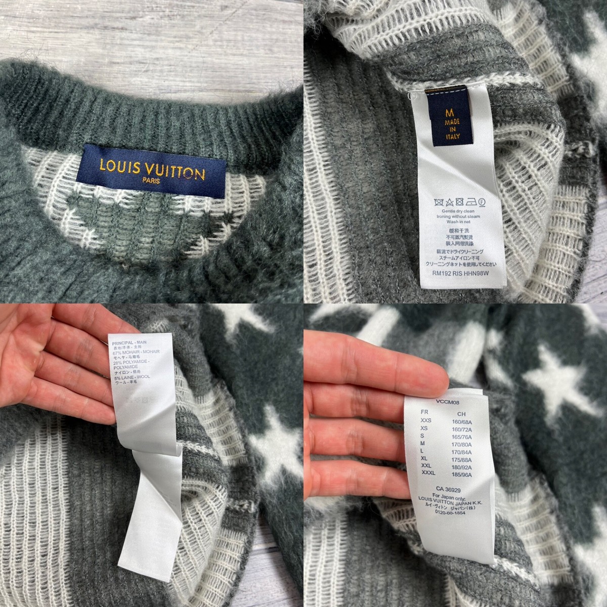 AW19 Louis Vuitton Virgil Abloh Mohair USA Flag Knitted