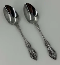 Set of 2 Teaspoons S.S.S. Oneida RENOR PEMBROOKE Replacement Flatware 6 Inch