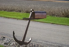Handcrafted Boat Anchor Mailbox Post/Nautical Decor