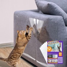 Anti Cat Scratch Furniture Protector-12 Pack Single Side Couch Protector for ...