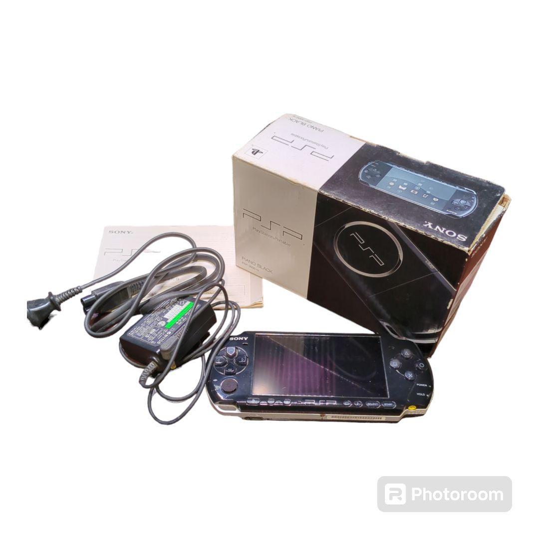 PSP Operation Confirmed Psp-3000 Black Box With Cable Japan