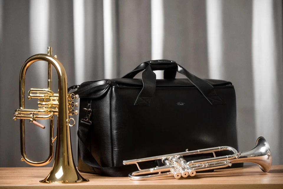 ТРУБА сумка из искусственной кожи чехол двойной/тройной концерт сумка.  Защита трубы - Изображение 3 из 4