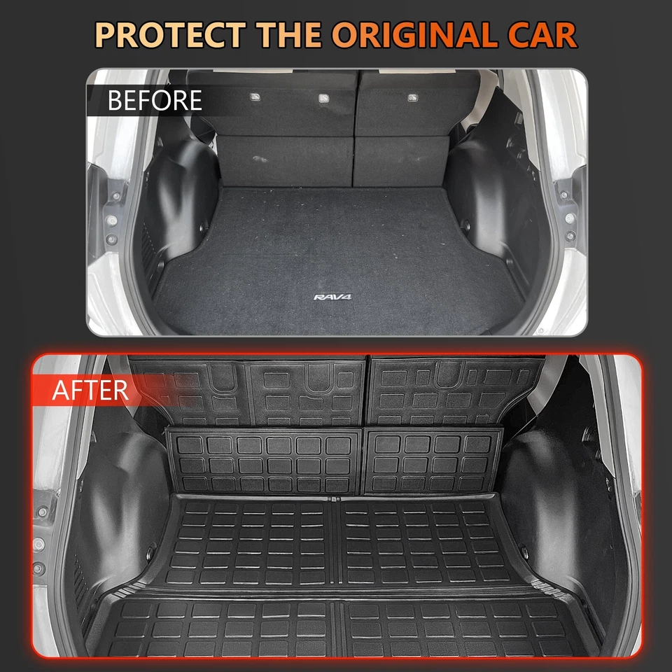 For 2013-2018 Toyota RAV4 Cargo Mats Backrest Mat Trunk Liners All Weather Foto 4 de 4