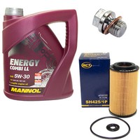 MotoröL Set ÖLfilter SH425/1P 5W30 4Liter + ÖLablassschraube FüR Mercedes CLC203