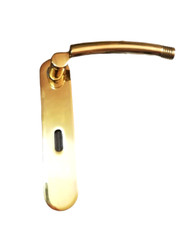 Maniglia per porte interne con placca corta FUSITAL H33 in ORO - INTROVABILE