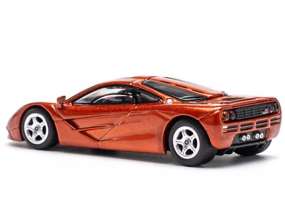 MCLAREN F1 ORANGE METALLIC 1/64 DIECAST MODEL CAR BY POP RACE