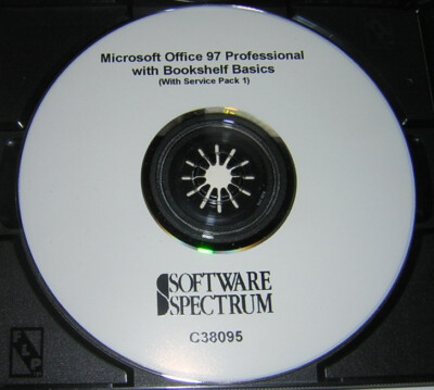 Microsoft Cd Rom Ebay Microsoft Office 97 Professional with Bookshelf Basics SP1 CD-ROM Soft ...