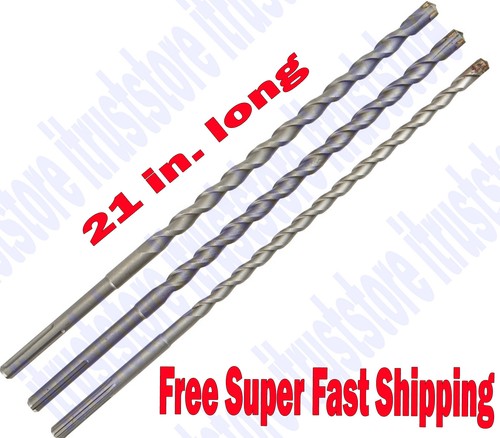 3 PC EXTRA LONG REACH MASONRY DRILL BIT 