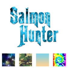 Salmon Hunter Fishing - Vinyl Decal Sticker - Multiple Patterns  Sizes - ebn595