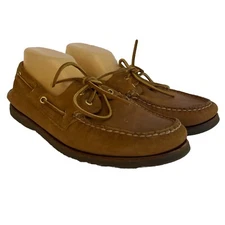 Sperry Gold Cup Authentic Original 2 Eye Leather Boat Shoes Mens 11 W Wide Brown