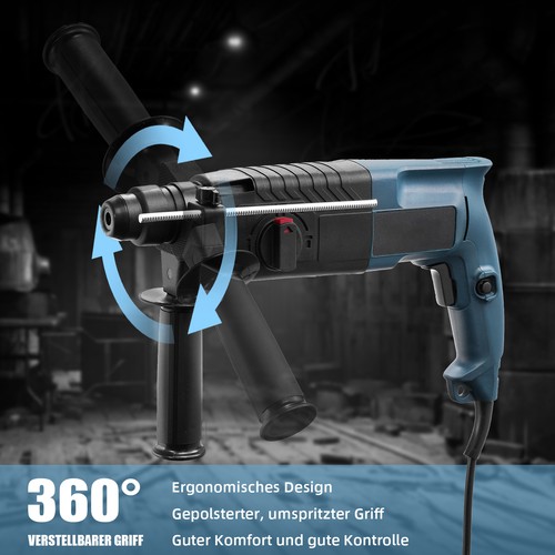 3000W SDS-Plus Schlagbohrmaschine Bohrhammer Meißelhammer Stemmhammer Mit Koffer - Bild 9 von 11